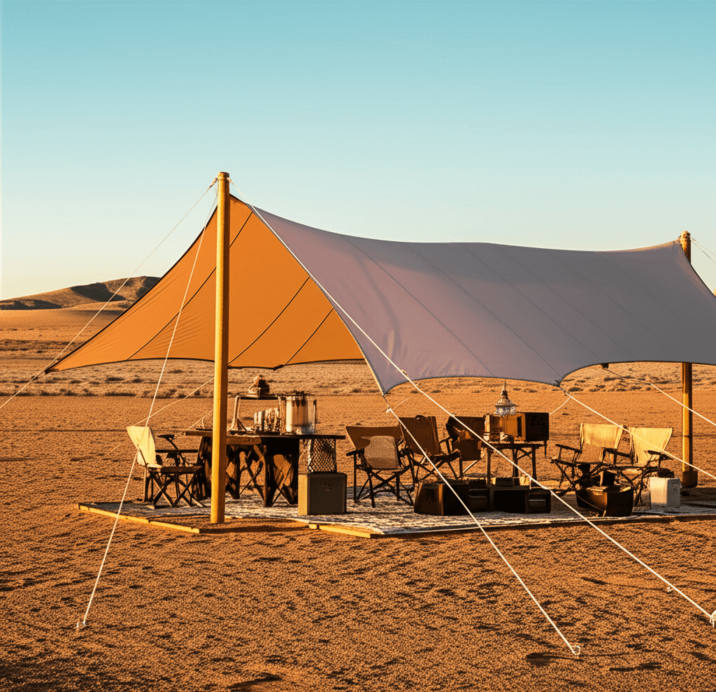 Shade and shelter setup